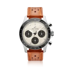 1960 Racing Chronograph, Steel / Off White & Black