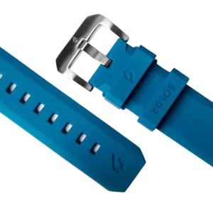 BOLDR Blue Druber Rubber Strap 22mm