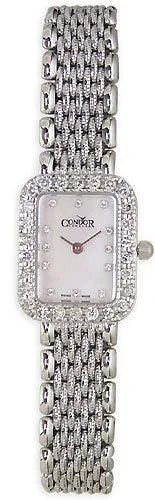 Condor 14kt Solid White Gold & Diamond Womens Luxury Swiss Watch MOP Dial 14k