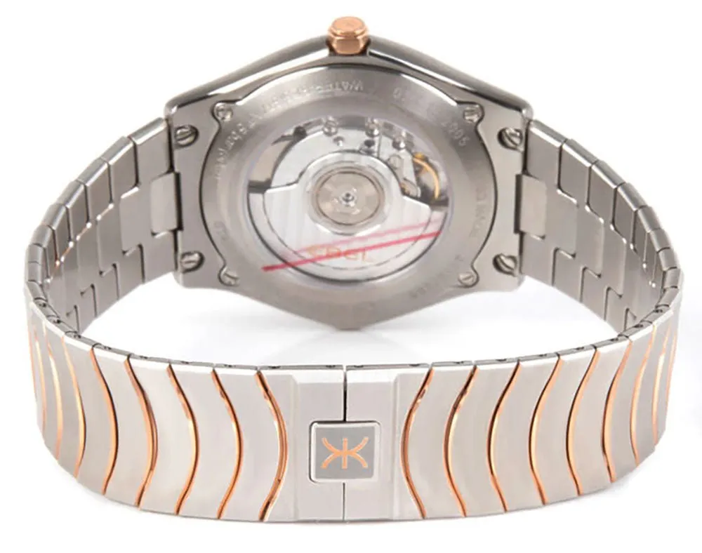 Ebel Sport Classic Automatic Two-Tone 18k Rose Gold and Steel Silver Dial Date Mens Watch 1216432