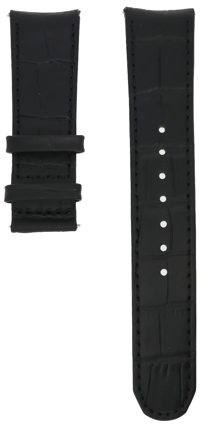 Formex Essence Butterfly Black Leather Strap Croco 22mm