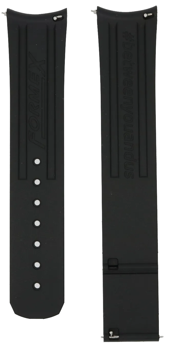 Formex Essence Deployant Black Rubber Strap 22mm