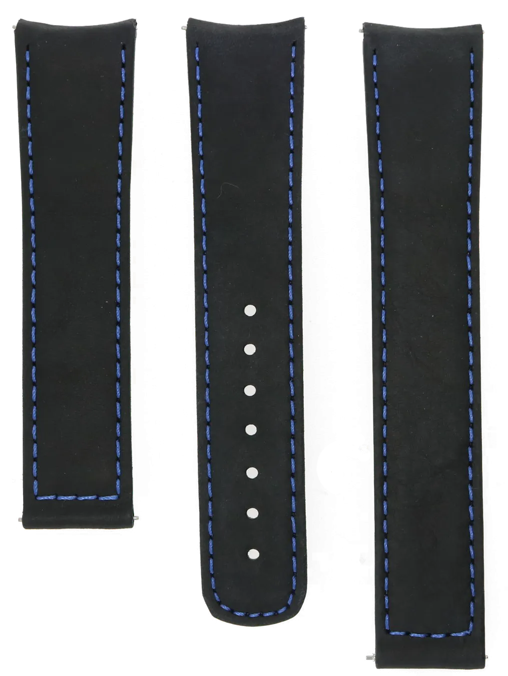 Formex Essence Deployant Black/Blue Leather Strap 22mm