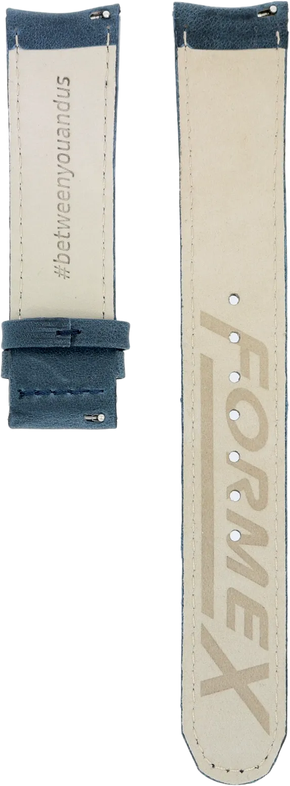 Formex XL Essence Butterfly Blue Leather Strap 22mm