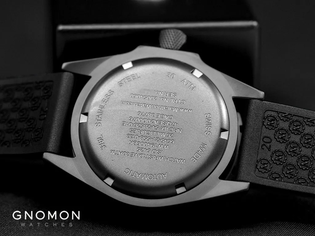 GSAR NGM Diver Black Automatic - Rubber Ref. WW194006BK-0130