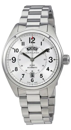 Hamilton Khaki Field Day Date Automatic Stainless Steel Silver Dial Mens Watch H70505153