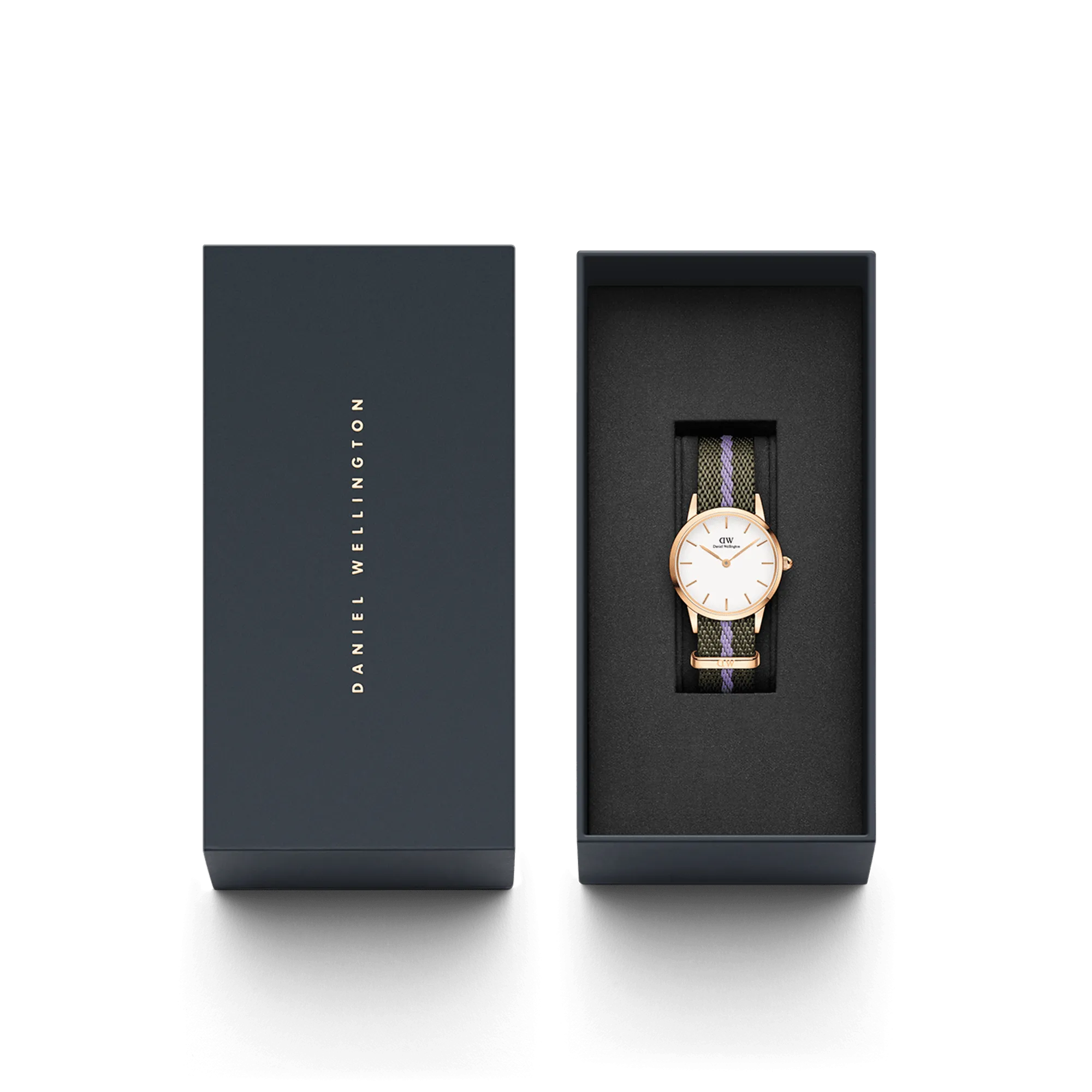 Iconic NATO Green/Purple Rose Gold