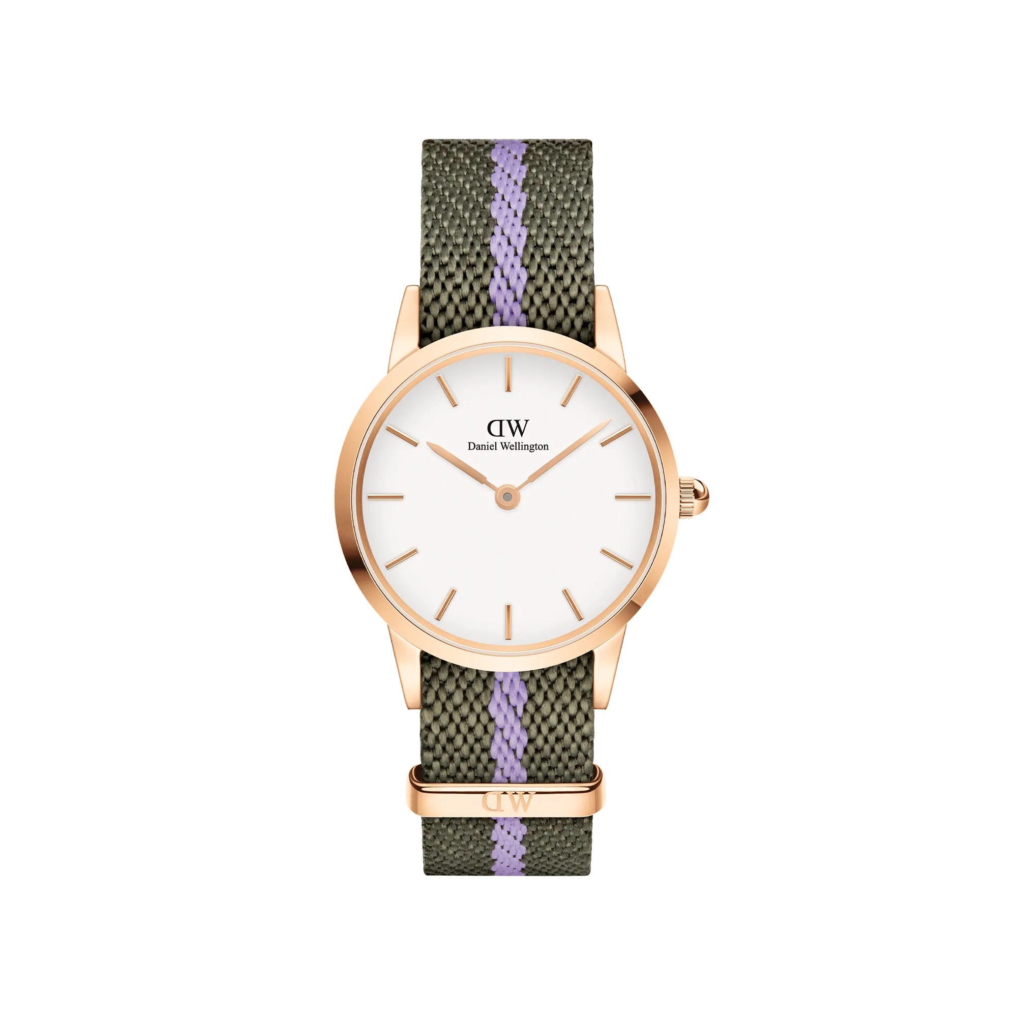 Iconic NATO Green/Purple Rose Gold