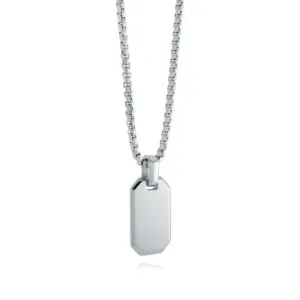 Italgem Brushed Dog Tag Pendant