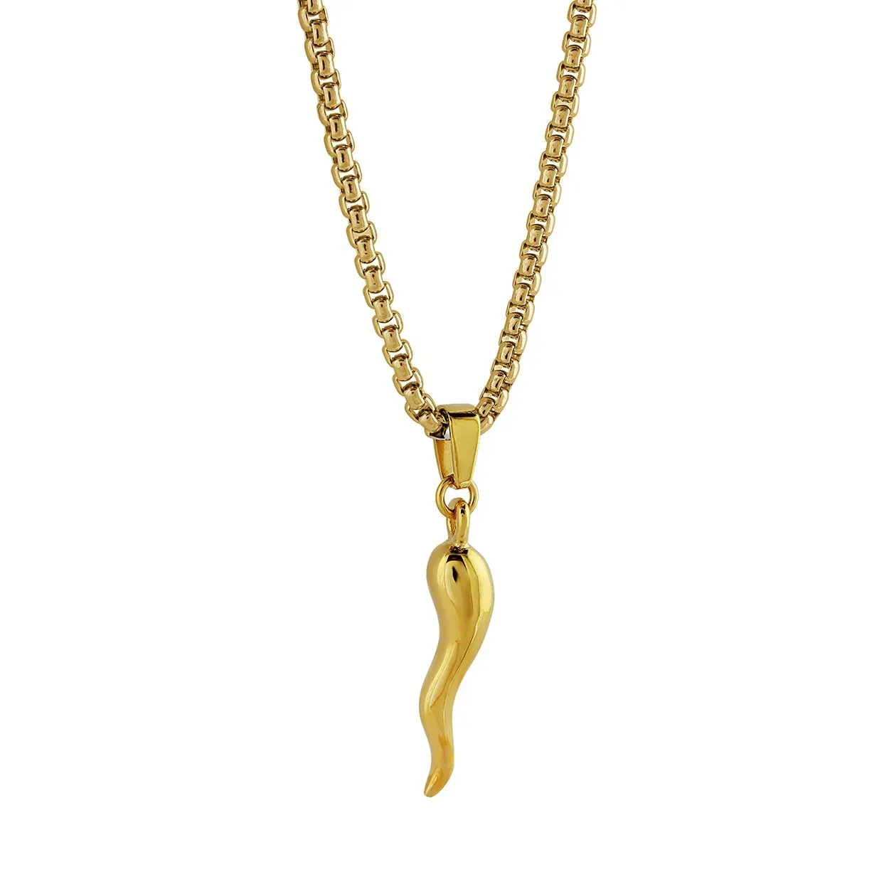 Italgem Medium Cornetto Pendant Necklace