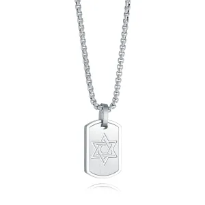 Italgem Star David Dog Tag Pendant