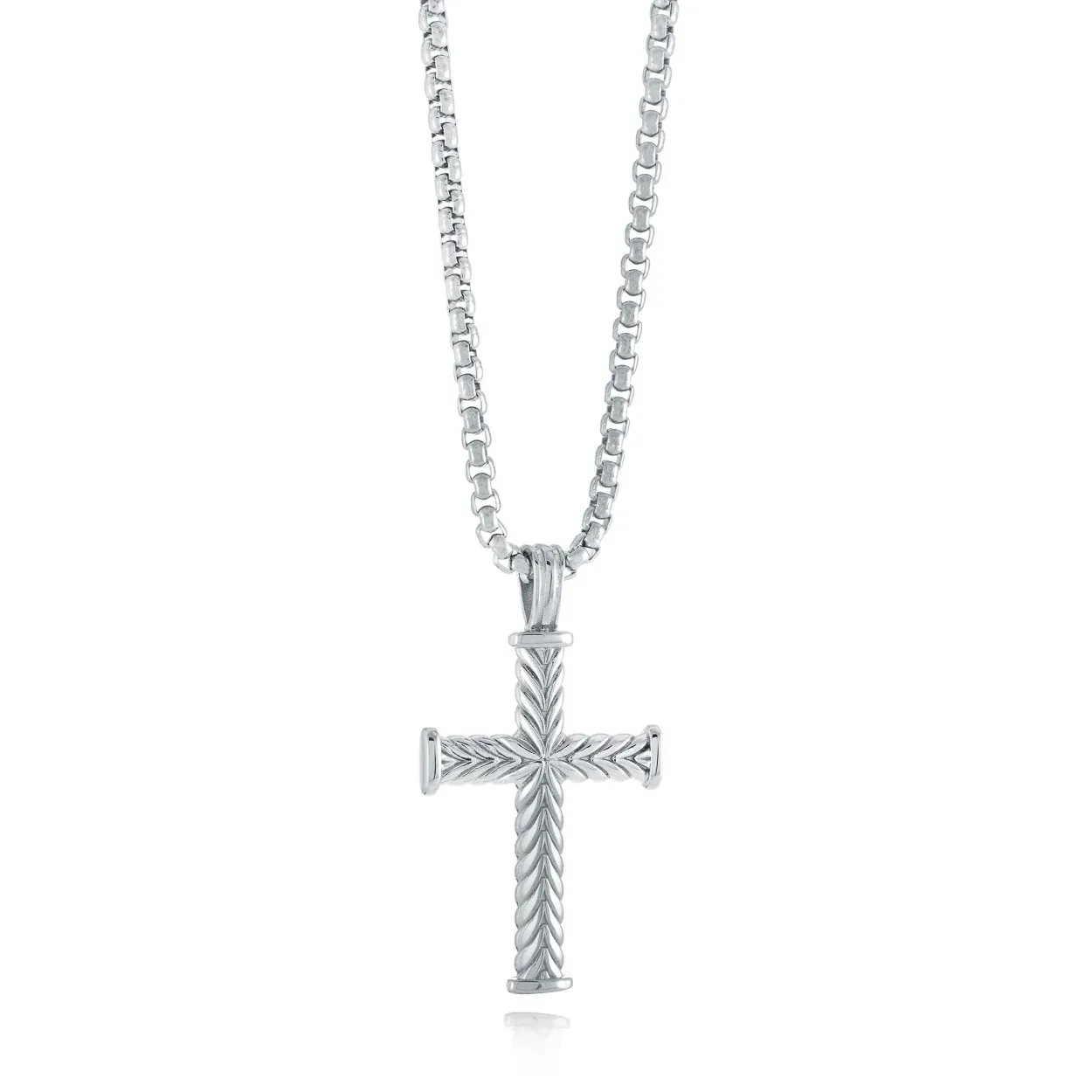Italgem Steel Cross Necklace