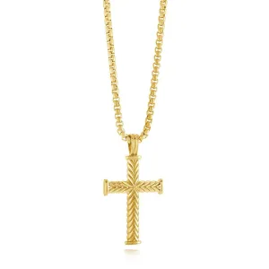 Italgem Steel Cross Necklace