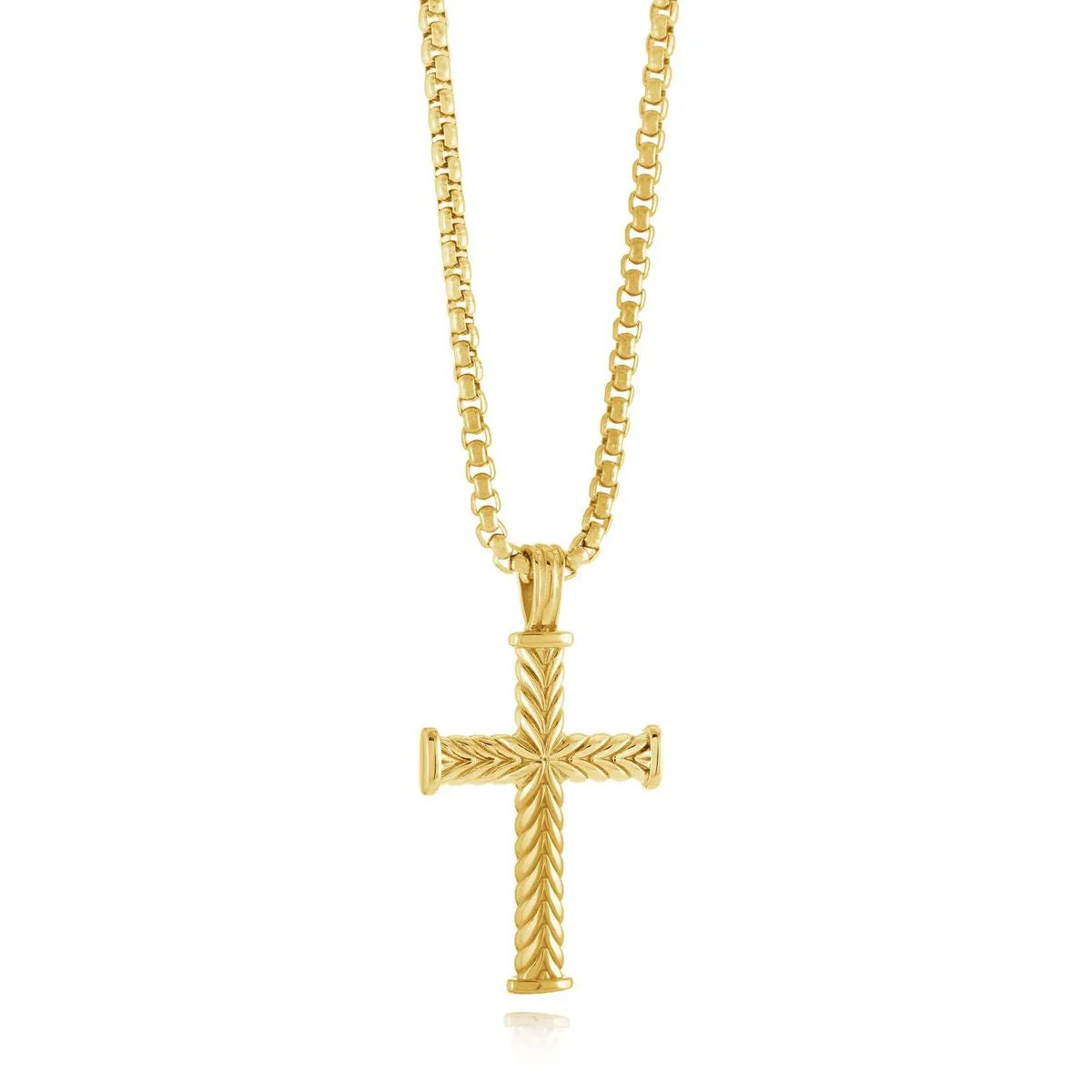 Italgem Steel Cross Necklace