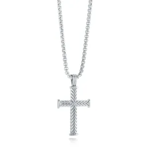 Italgem Steel Cross Necklace