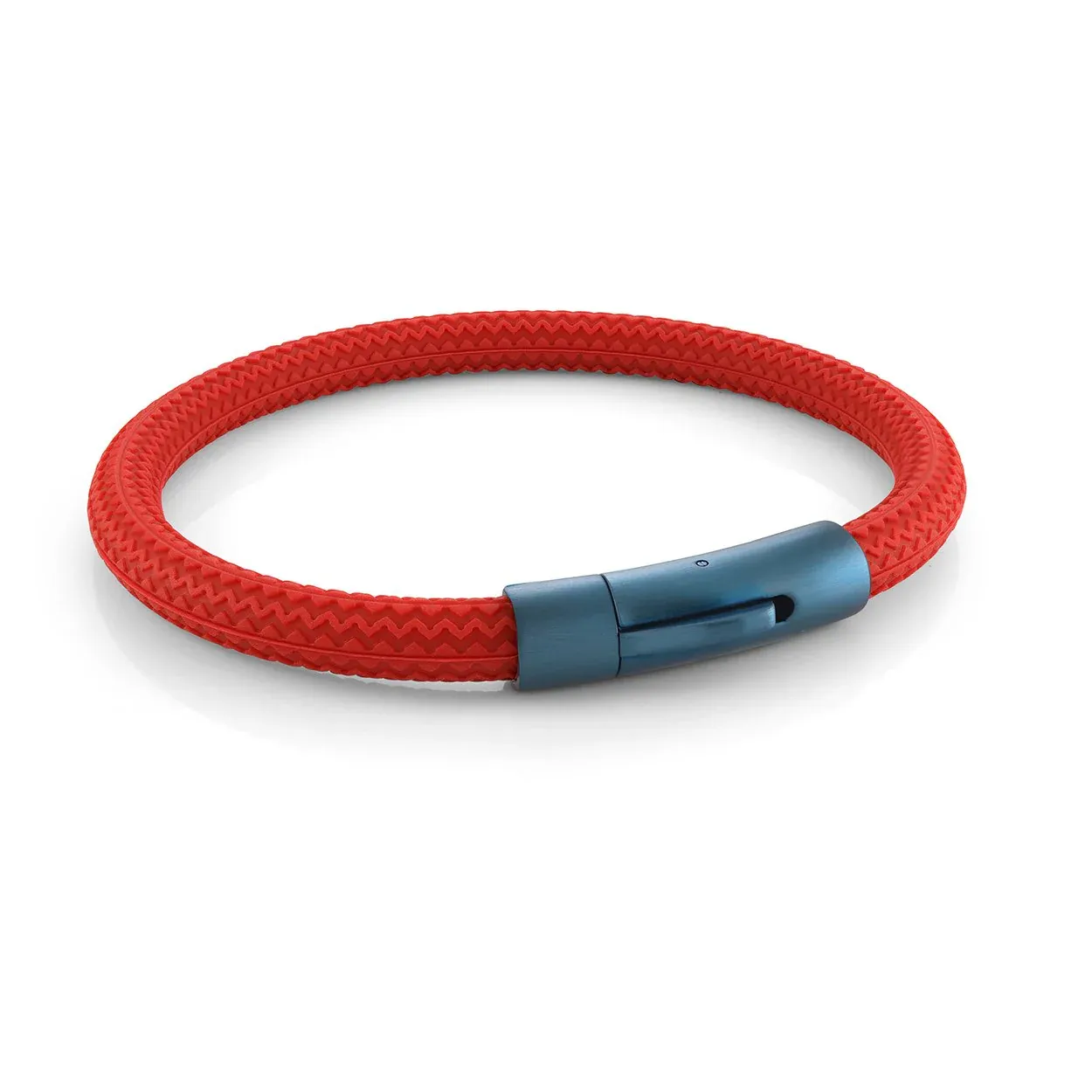 Italgem Steel Rubber Bracelet
