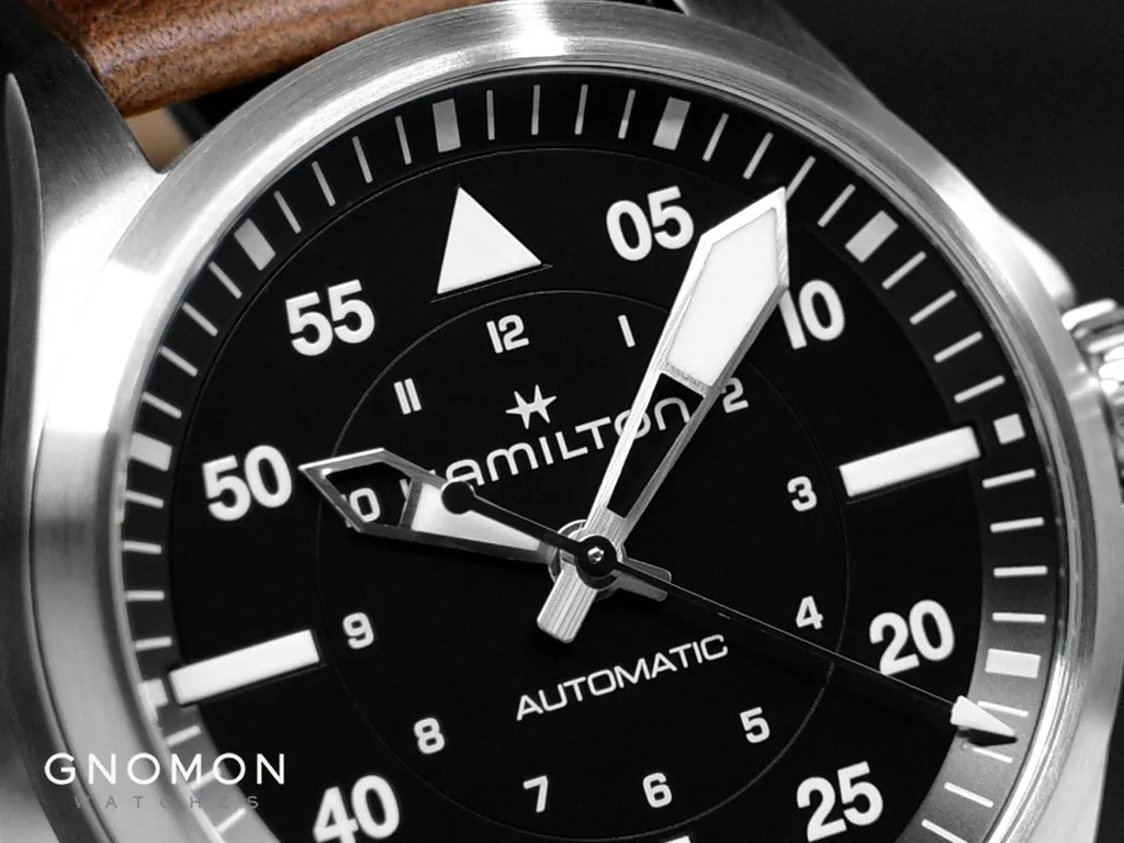 Khaki Aviation Pilot Auto 39mm Black Ref. H76305530