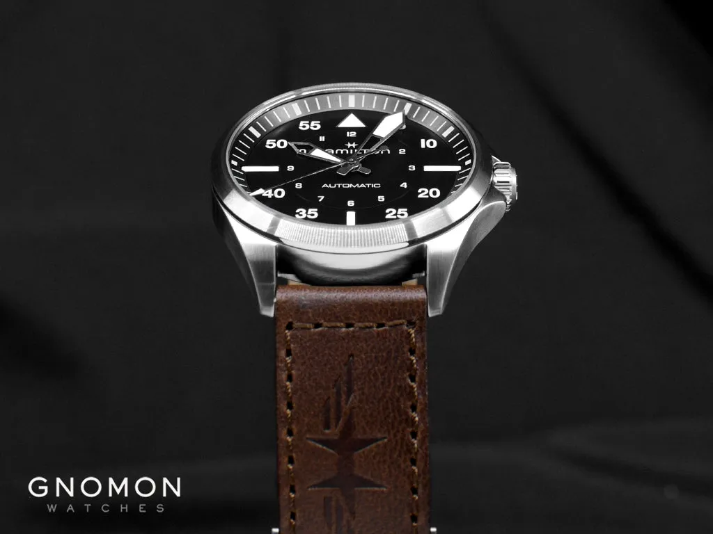 Khaki Aviation Pilot Auto 39mm Black Ref. H76305530