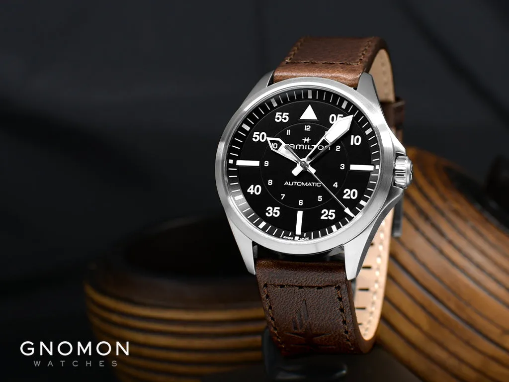 Khaki Aviation Pilot Auto 39mm Black Ref. H76305530