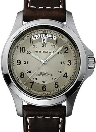 Khaki Field King Auto Silver - Leather Ref. H64455523