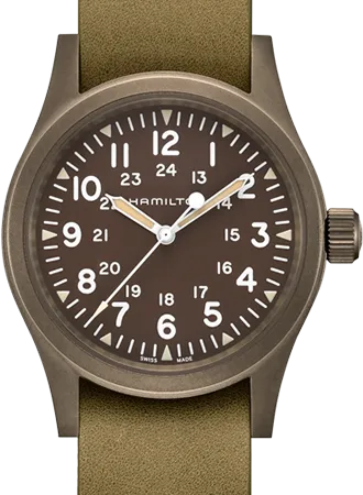 Khaki Field Mechanical Handwinding Earth Brown 38 - Leather Ref. H69449861