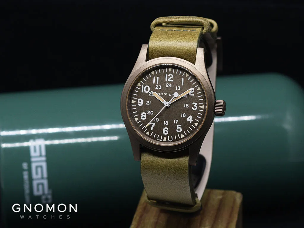 Khaki Field Mechanical Handwinding Earth Brown 38 - Leather Ref. H69449861