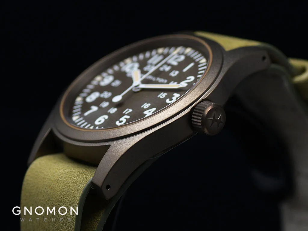 Khaki Field Mechanical Handwinding Earth Brown 38 - Leather Ref. H69449861