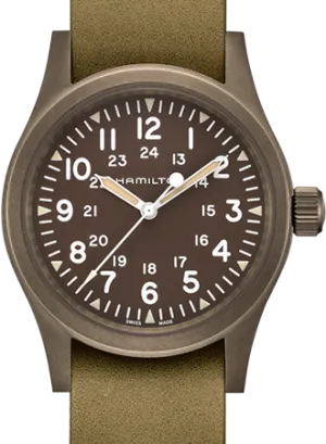 Khaki Field Mechanical Handwinding Earth Brown 38 - Leather Ref. H69449861