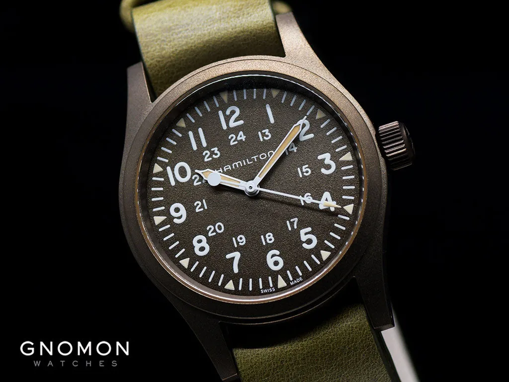 Khaki Field Mechanical Handwinding Earth Brown 38 - Leather Ref. H69449861