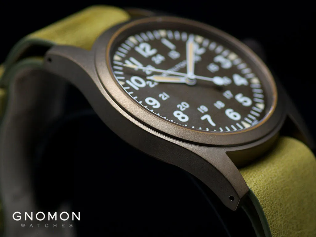 Khaki Field Mechanical Handwinding Earth Brown 38 - Leather Ref. H69449861