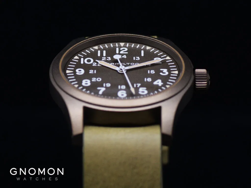 Khaki Field Mechanical Handwinding Earth Brown 38 - Leather Ref. H69449861