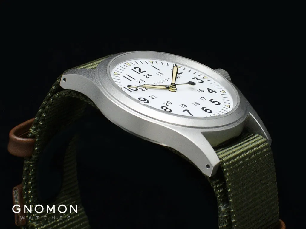Khaki Field Mechanical Handwinding White 38 - Green Nylon Strap Ref. H69439411