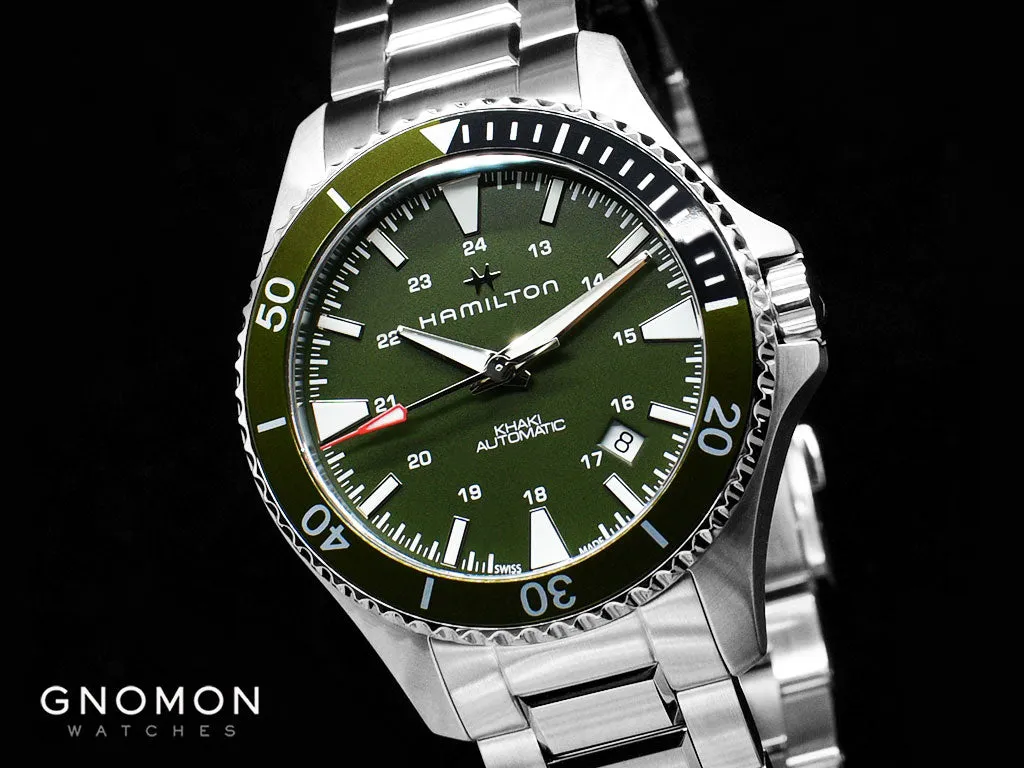 Khaki Navy Scuba Auto 40 Green - Bracelet Ref. H82375161