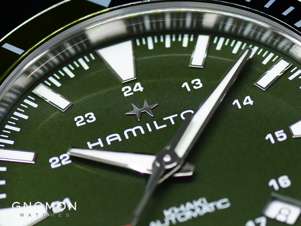 Khaki Navy Scuba Auto 40 Green - Bracelet Ref. H82375161