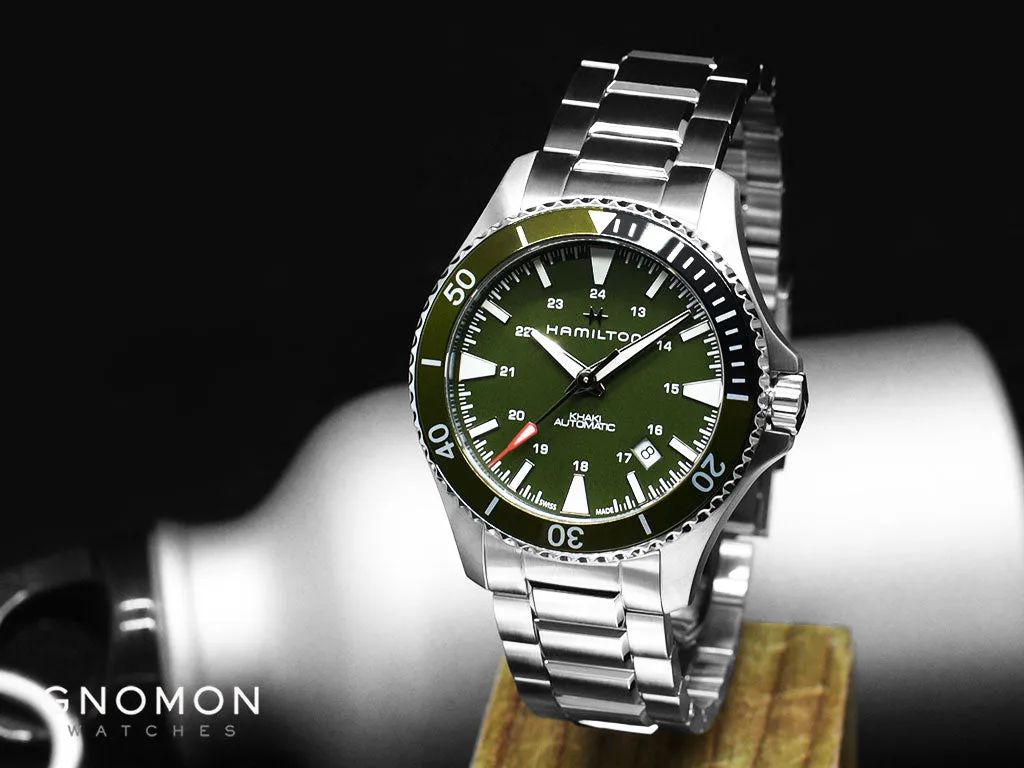 Khaki Navy Scuba Auto 40 Green - Bracelet Ref. H82375161