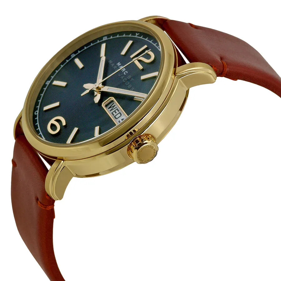 Marc By Marc Jacobs Fergus Green Dial Brown Leather Men's Watch MBM5077 (Defect)