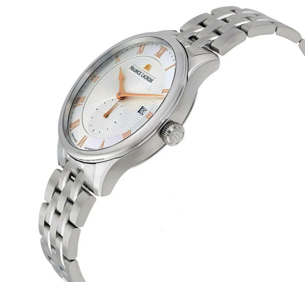 Maurice Lacroix Masterpiece Small Second Automatic Steel Mens Watch Date MP6907-SS002-111-1
