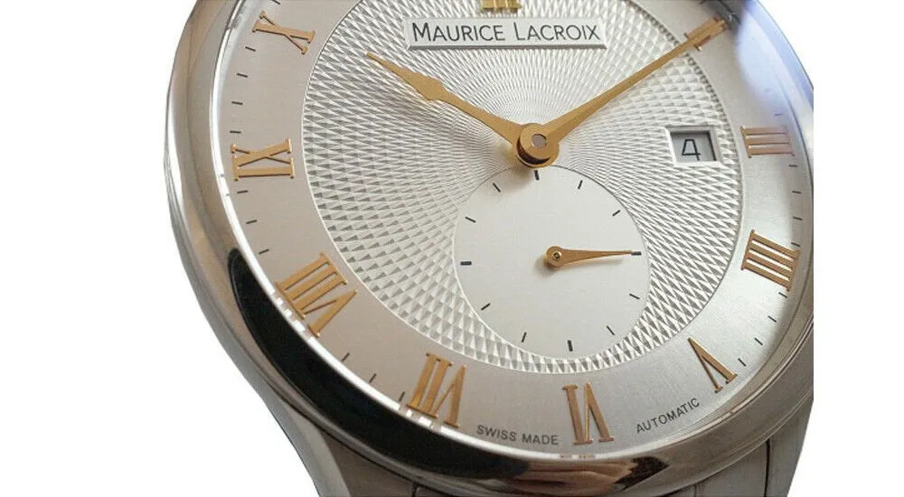 Maurice Lacroix Masterpiece Small Second Automatic Steel Mens Watch Date MP6907-SS002-111-1