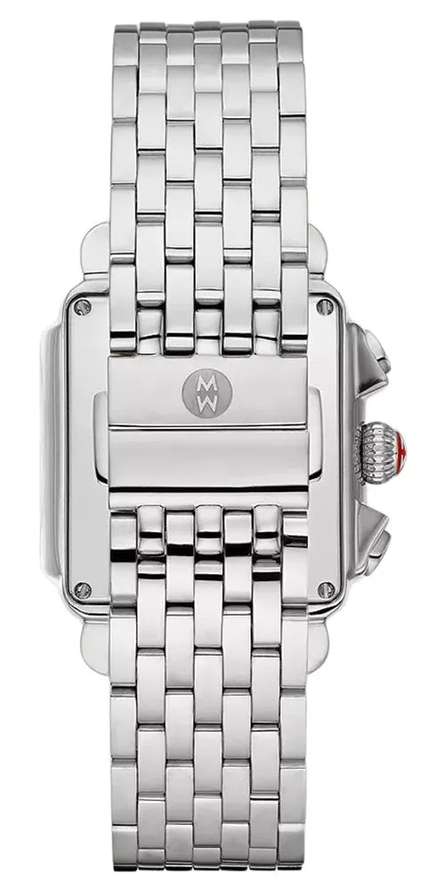 Michele Deco Diamond High Shine Chronograph Date Stainless Steel Womens Watch MWW06A000804