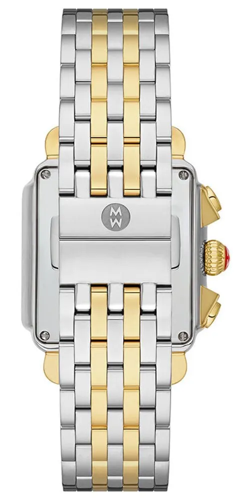 Michele Deco Diamond High Shine Chronograph Date Two-Tone Stainless Steel Womens Watch MWW06A000805