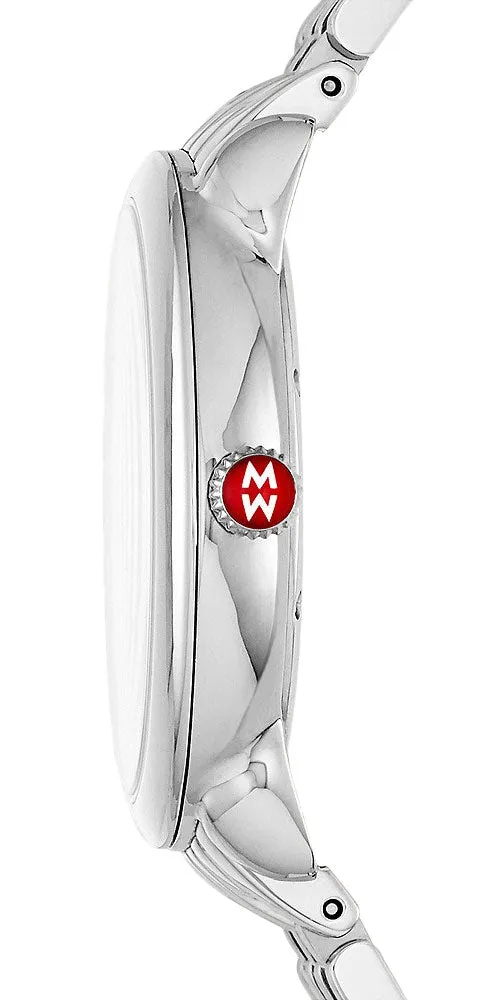 Michele Serein Mid Stainless Steel Diamonds Silver Dial Womens Watch MWW21B000147