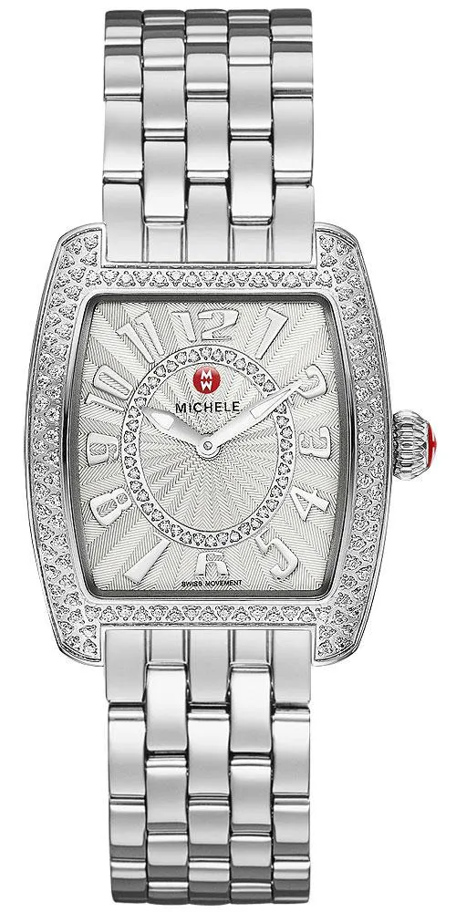 Michele Urban Mini  Stainless Steel Silver Dial Diamonds Women's Watch MWW02A000572