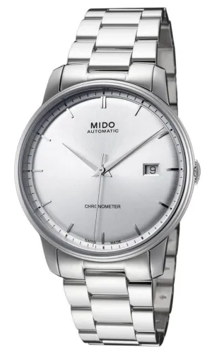 Mido Baroncelli III Automatic Stainless Steel Chronometer Silver Dial Date Mens Watch M010.408.11.031.00