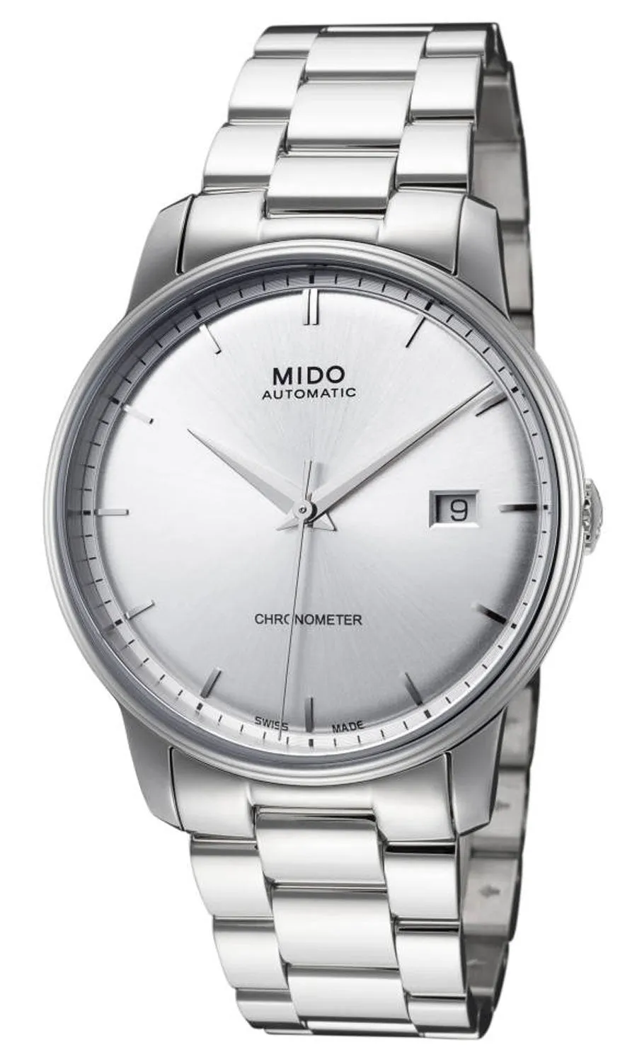 Mido Baroncelli III Automatic Stainless Steel Chronometer Silver Dial Date Mens Watch M010.408.11.031.00
