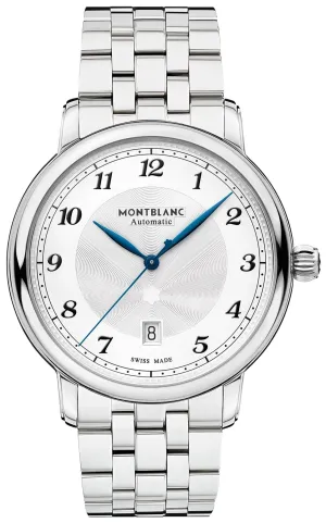 Montblanc Star Legacy Automatic Stainless Steel Silver Dial Date Mens Watch 117324