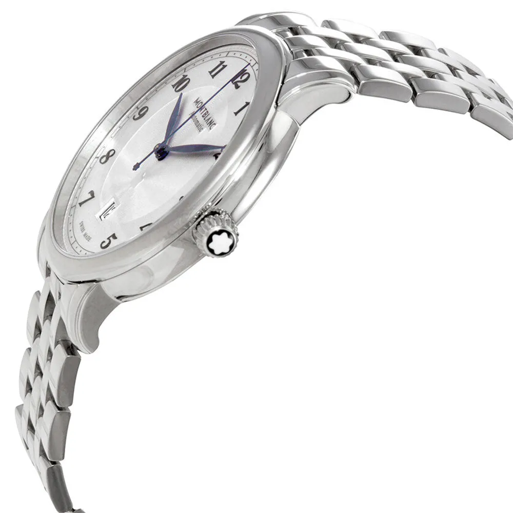 Montblanc Star Legacy Automatic Stainless Steel Silver Dial Date Mens Watch 117324