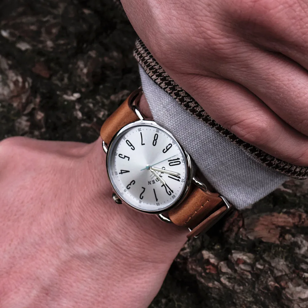 No.88 Steel and Tan Leather