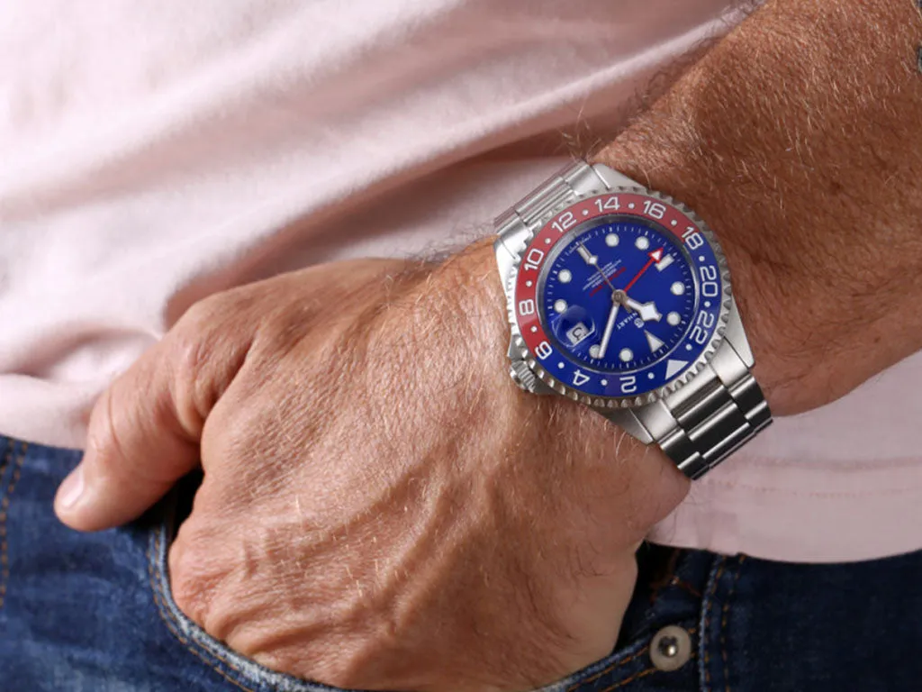 Ocean One GMT Blue/Red Ceramic with Blue Dial