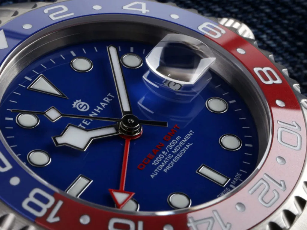 Ocean One GMT Blue/Red Ceramic with Blue Dial