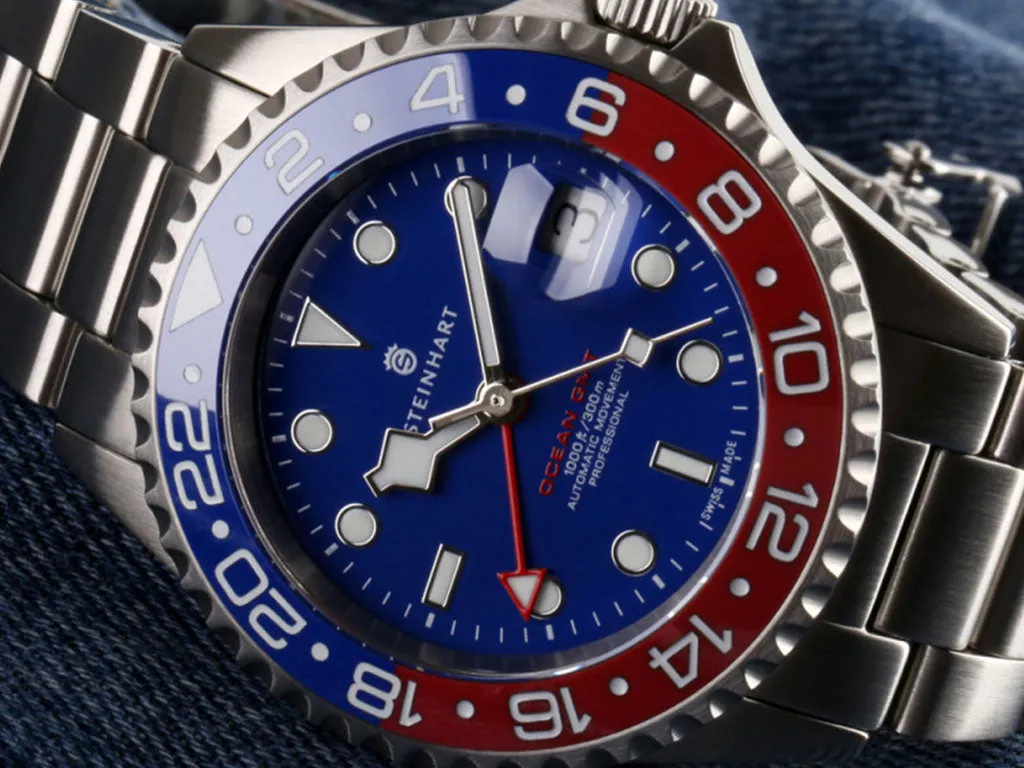 Ocean One GMT Blue/Red Ceramic with Blue Dial